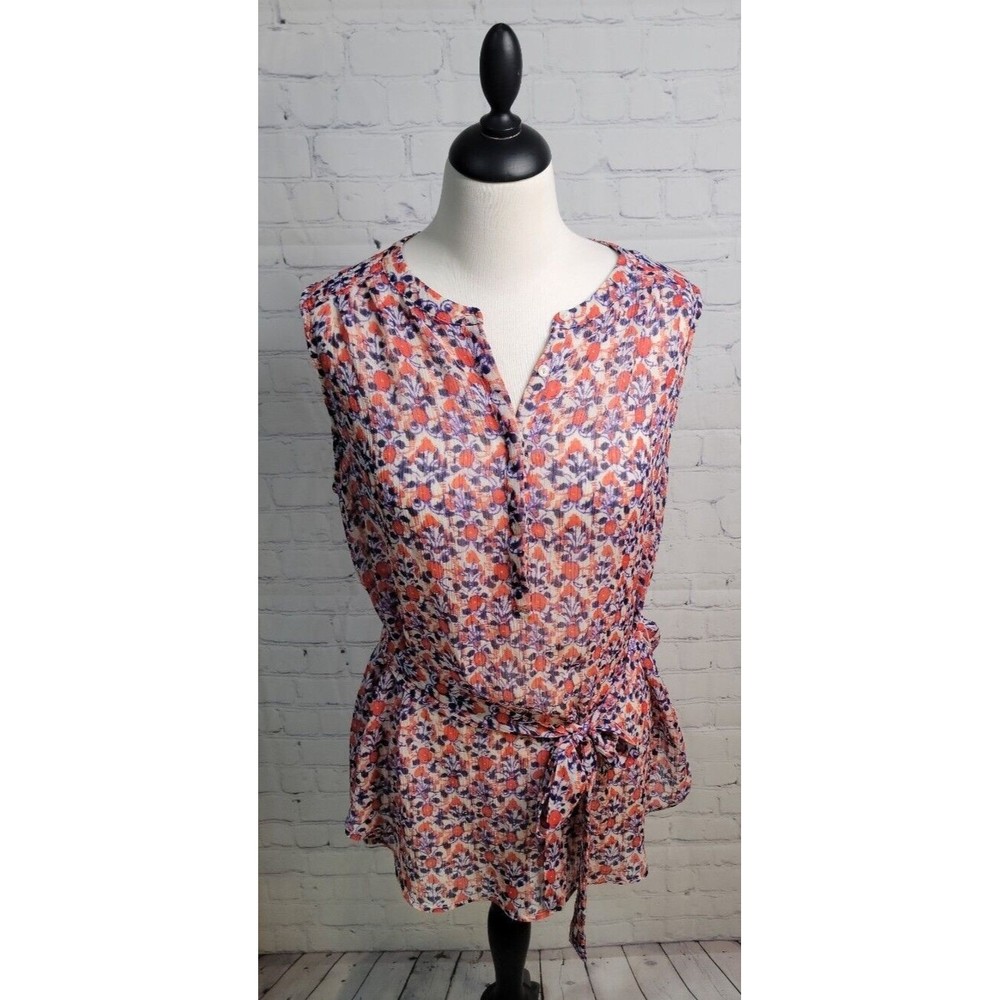 Liz Claiborne Size Lg Womans Tunic Shear Tank Top Blouse